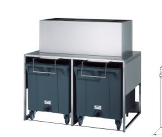 Voorraadbunker DRB 100*G280-510-TM, dubbele roller bin, cap. roller 2x 108kg