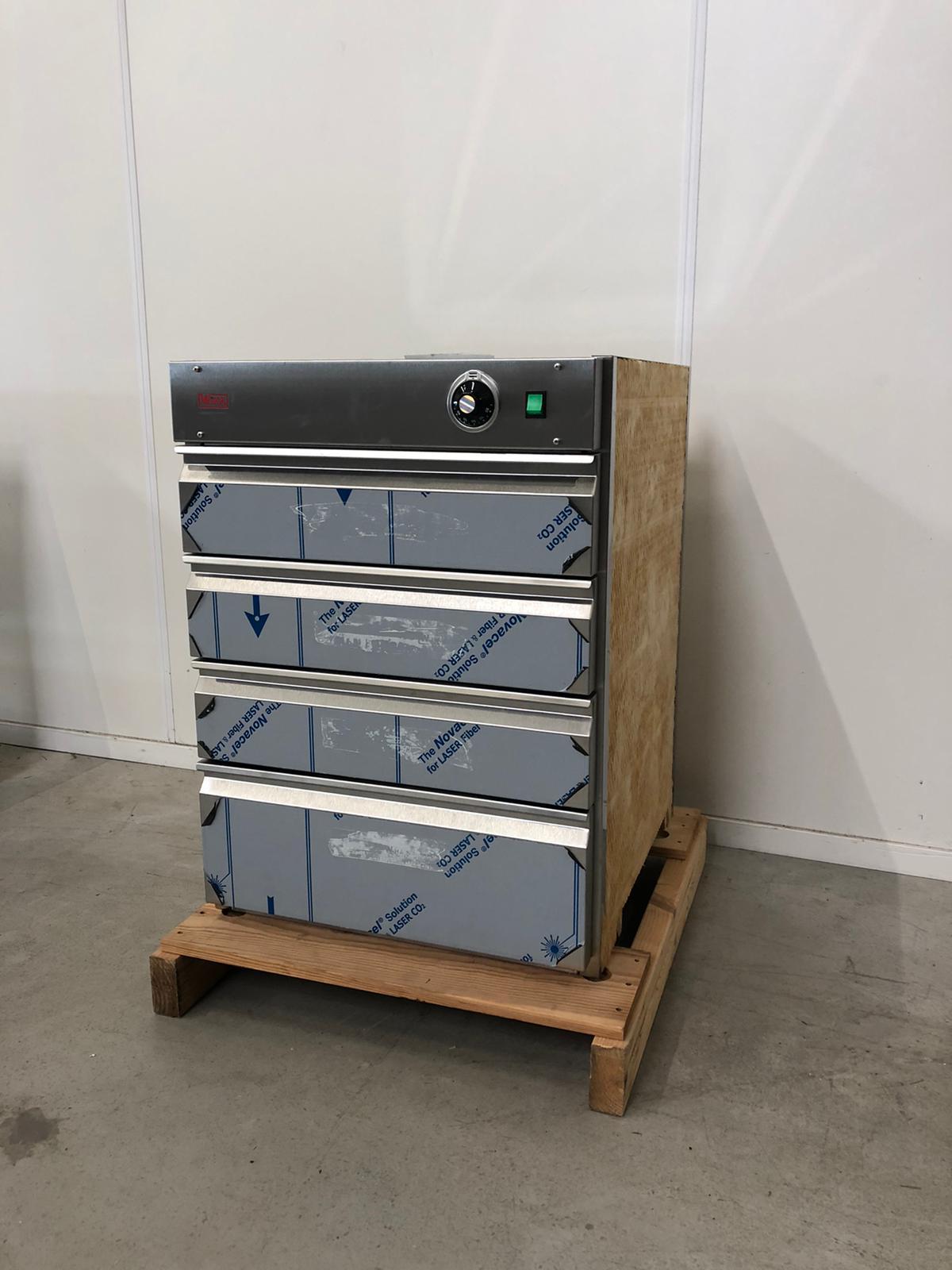 Warmhoudlade unit voorzien van 4 lades voor korven 500x500mm