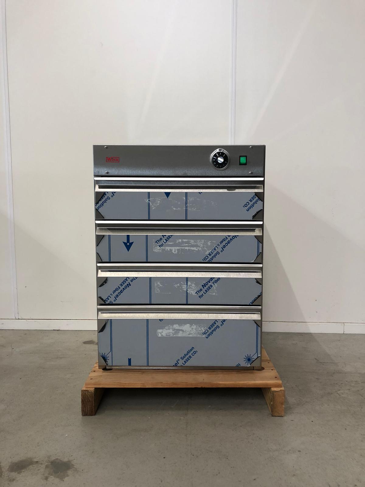 Warmhoudlade unit voorzien van 4 lades voor korven 500x500mm