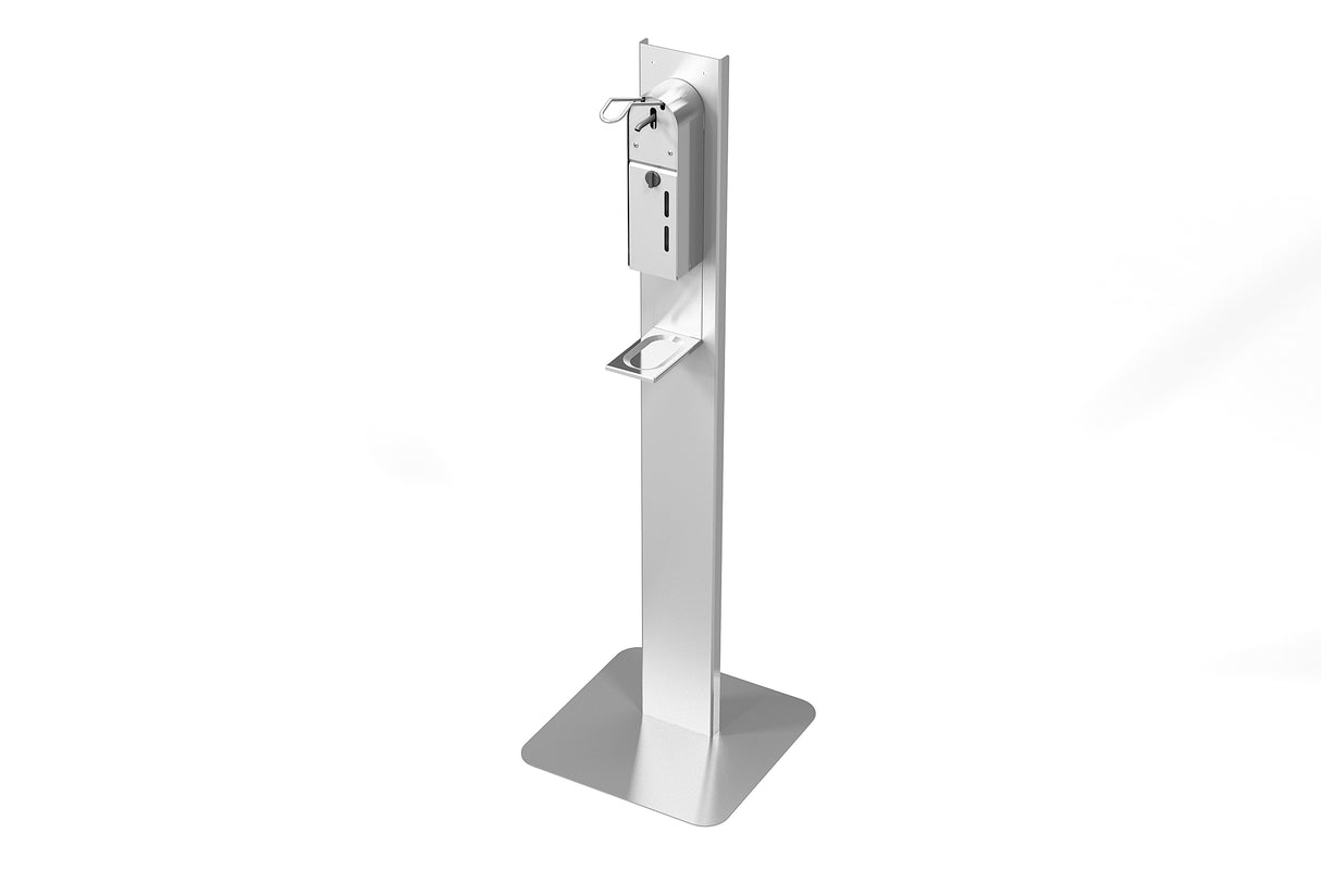 Hygiene zuil met elleboog bediende dispenser